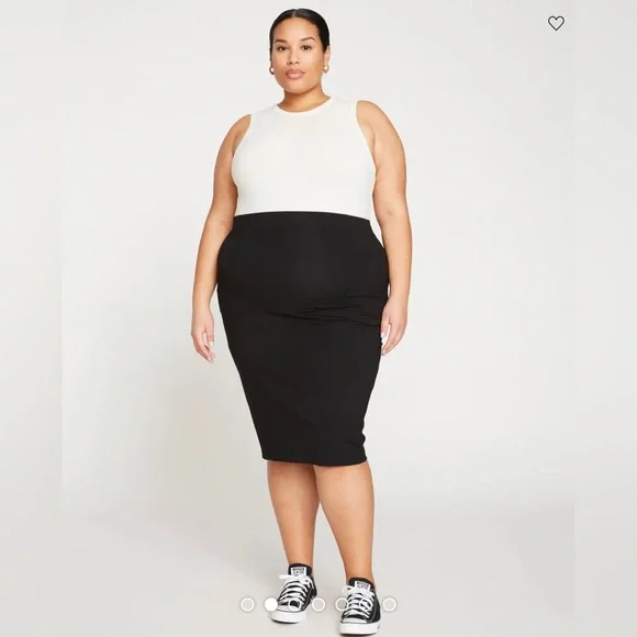 Plus size hot sale jersey pencil skirt